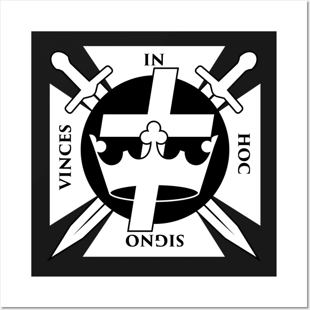 In Hoc Signo Vinces | Knights Templar Crusader Seal Wall Art by MeatMan